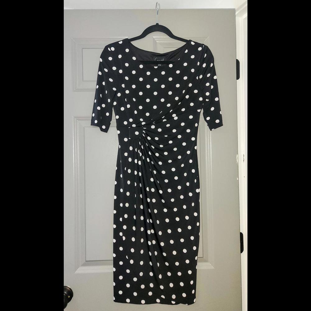 Polka dot midi dress, size 4